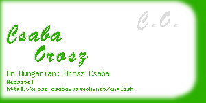 csaba orosz business card